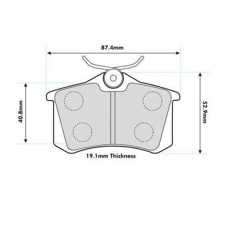 PBS VW SCIROCCO (Lucas) Rear Performance Brake Pads 1192 - FD Racing