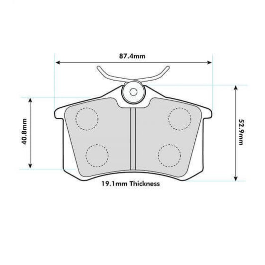 PBS Renualt Twingo 1.6 16V & R2 Rear Performance Brake Pads 1192
