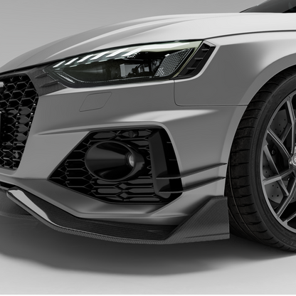 Revozport Carbon Fibre Front Bumper Canards for Audi RS4 B9.5