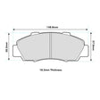 PBS Honda Civic EK9 Front Performance Brake Pads 1206 - FD Racing