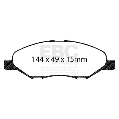 EBC Ultimax OE Replacement Brake Pad Set (DP1832) Image 3