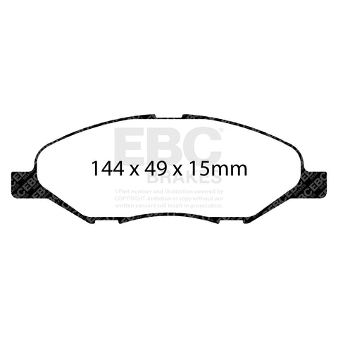 EBC Greenstuff 2000 Series Sport Brake Pad Set (DP21832) Image 1