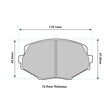 PBS Mazda MX5 (NB) - PBS Brake Pads - 1.6 / 1.8 Non Sport Front Performance Pads 1282 - FD Racing