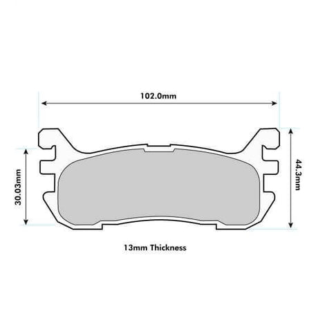 PBS Mazda MX5 (NB) 1.6 / 1.8 Non Sport Rear Performance Track Pads 1283 - FD Racing