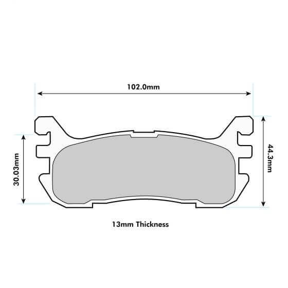 PBS Mazda MX5 (NB) 1.6 / 1.8 Non Sport Rear Performance Track Pads 1283 - FD Racing