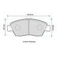 PBS Honda Civic EG6 Front Performance Brake Pads 1286 - FD Racing