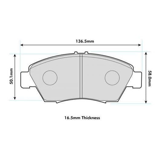PBS Honda Civic EG6 Front Performance Brake Pads 1286 - FD Racing