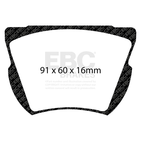 EBC Greenstuff 2000 Series Sport Brake Pad Set (DP2165) Image 3