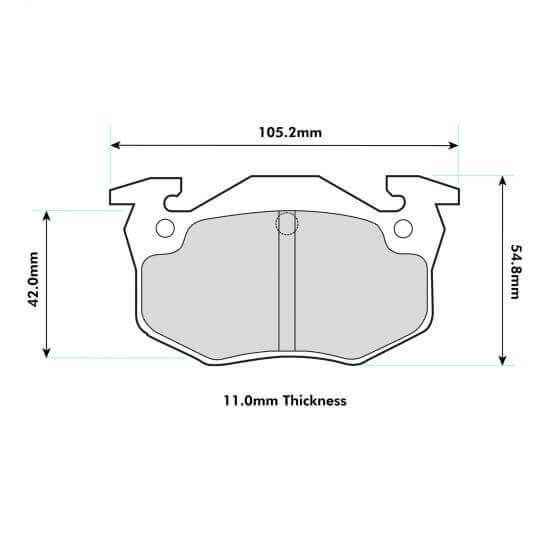 PBS Peugeot 205 GTI Rear ProTrack Performance Brake Pads 1301PT - FD Racing