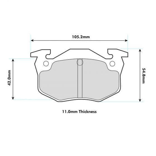 PBS Peugeot 309 GTI Rear ProTrack Performance Pads 1301PT