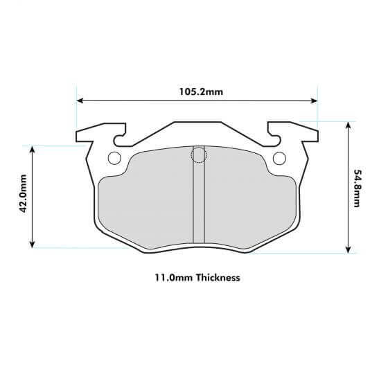 PBS Peugeot 106 GTI Rear ProTrack Performance Brake Pads 1301PT - FD Racing