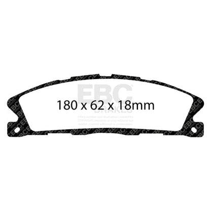 EBC Ultimax OE Replacement Brake Pad Set (DP1886) Image 1