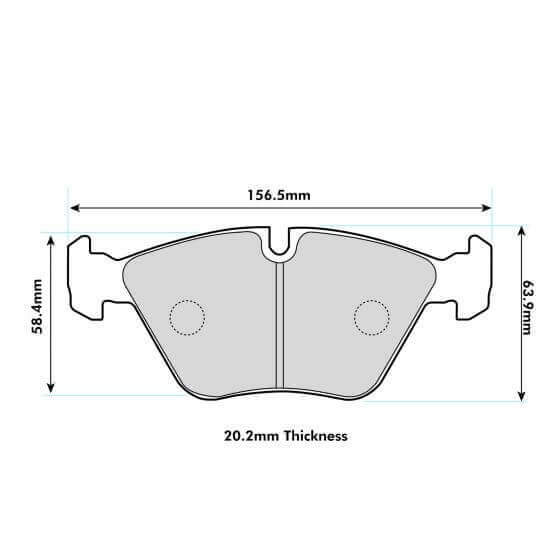 PBS BMW E46 330ci Front Performance Brake Pads 1364