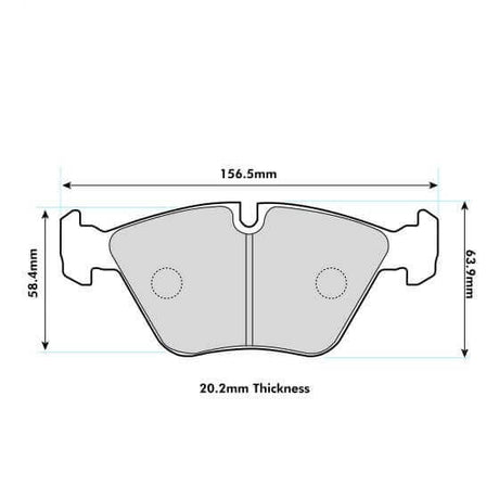 PBS BMW E46 330ci Front Performance Brake Pads 1364 - FD Racing