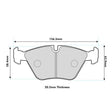 PBS BMW E46 330cd Front Performance Brake Pads 1364 - FD Racing