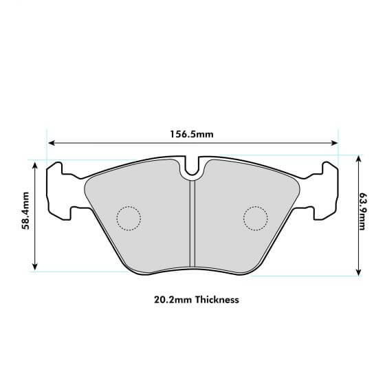 PBS BMW E46 330cd Front Performance Brake Pads 1364