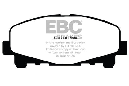 EBC Yellowstuff 4000 Series Street and Track Brake Pad Set (DP41999R) Image 2