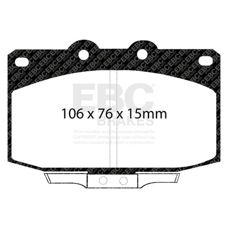EBC Redstuff 3000 Series Sport Brake Pad Set (DP3763C) Image 2