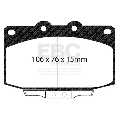 EBC Yellowstuff 4000 Series Street and Track Brake Pad Set (DP4763R) Image 4