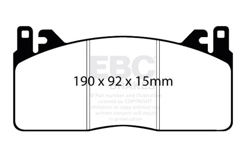 EBC Racing RP-1 Track and Race Brake Pads (DP83055RP1) Image 2