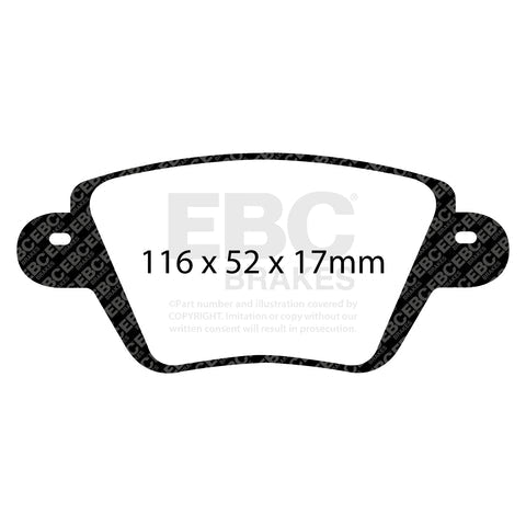 EBC Ultimax OE Replacement Brake Pad Set (DP1543) Image 3