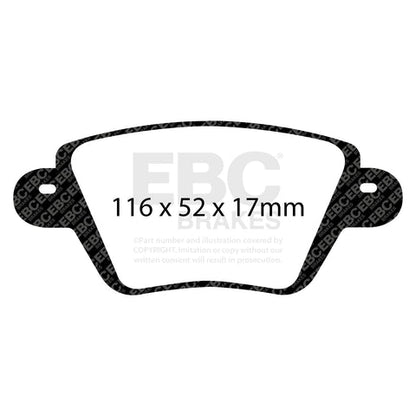 EBC Ultimax OE Replacement Brake Pad Set (DP1543) Image 3