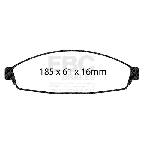 EBC Greenstuff 2000 Series Sport Brake Pad Set (DP21676) Image 4