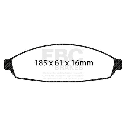 EBC Greenstuff 2000 Series Sport Brake Pad Set (DP21676) Image 4