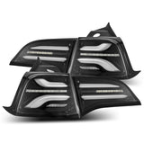17-23 Tesla Model 3 / 20-24 Model Y (Without Stock Amber Turn Signal) PRO-Series LED Tail Lights Jet Black | AlphaRex