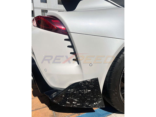 Rexpeed Supra GR Forged Carbon Rear Bumper Side Spats Matte