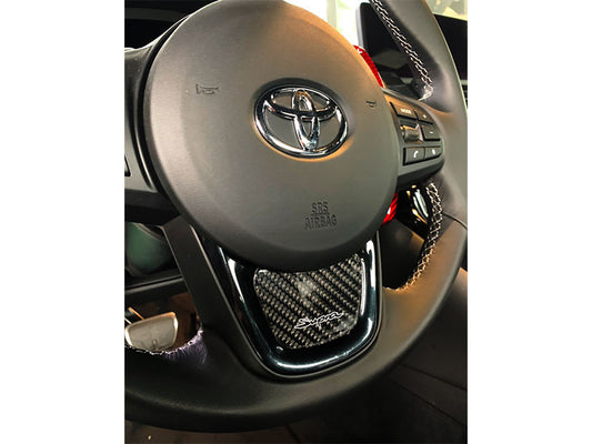 Rexpeed Supra GR Carbon Steering Wheel Badge for Toyota Supra