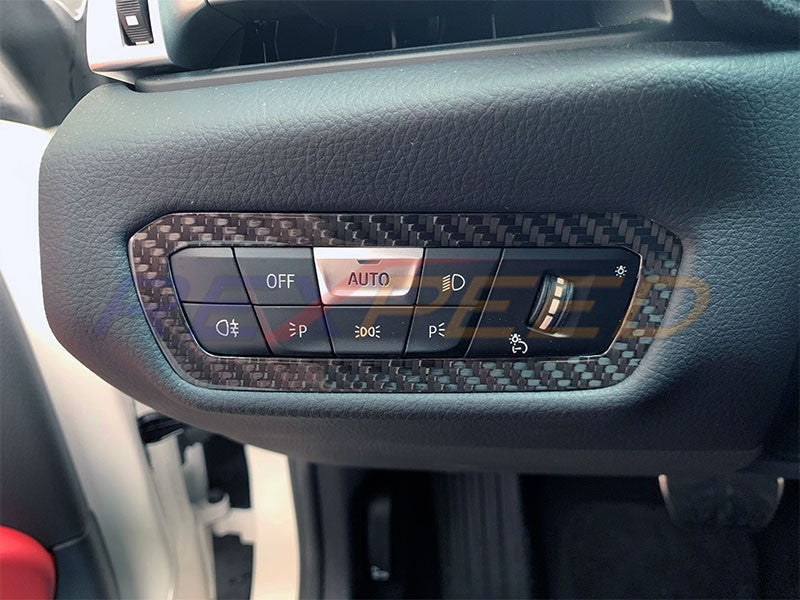 Rexpeed Carbon Fiber Cluster Switch Panel Badge for Toyota Supra