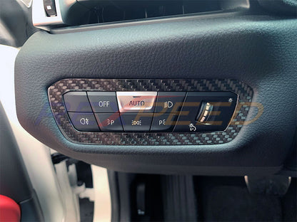Rexpeed Carbon Fiber Cluster Switch Panel Badge for Toyota Supra