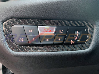 Rexpeed Carbon Fiber Cluster Switch Panel Badge for Toyota Supra