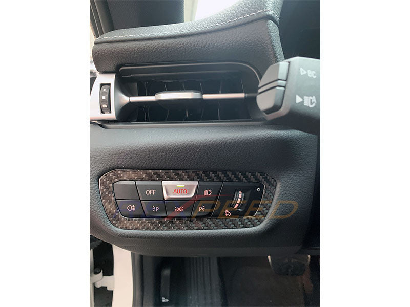 Rexpeed Carbon Fiber Cluster Switch Panel Badge for Toyota Supra