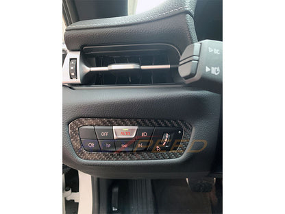 Rexpeed Carbon Fiber Cluster Switch Panel Badge for Toyota Supra