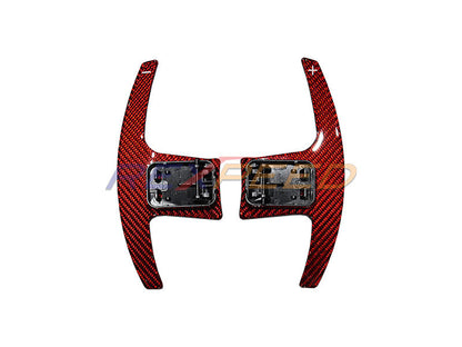 Rexpeed Dry Carbon Steering Wheel Shift Paddles Red for Toyota Supra