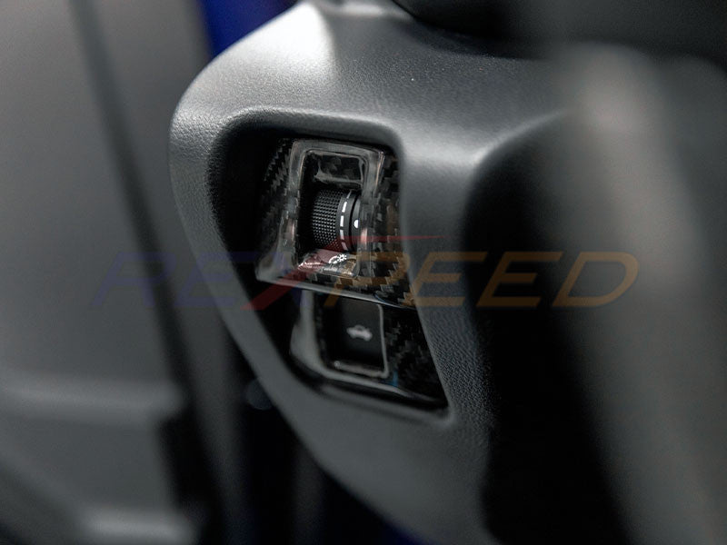 Rexpeed Dry Carbon Light Switch Panel Cover Matte for GR86 / BRZ 2022+