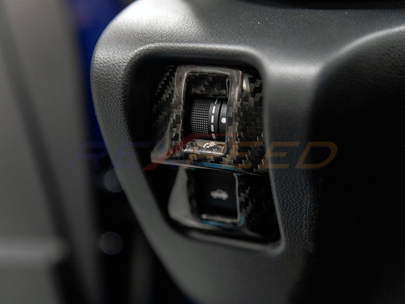 Rexpeed Dry Carbon Light Switch Panel Cover Gloss for GR86 / BRZ 2022+