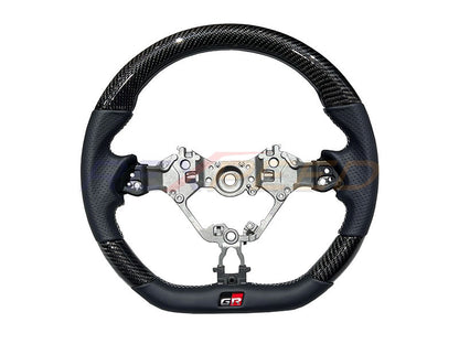 Rexpeed Carbon Fibre Steering Wheel Black Leather Gloss for GR86 BRZ