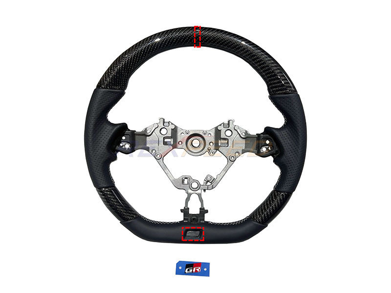 Rexpeed Carbon Fibre Steering Wheel Black Leather Matte for GR86 BRZ