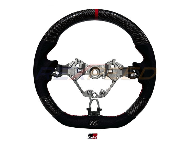 Rexpeed Carbon Fiber Black Suede Steering Wheel Matte for GR86/BRZ