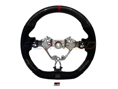 Rexpeed Carbon Fiber Black Suede Steering Wheel Matte for GR86/BRZ
