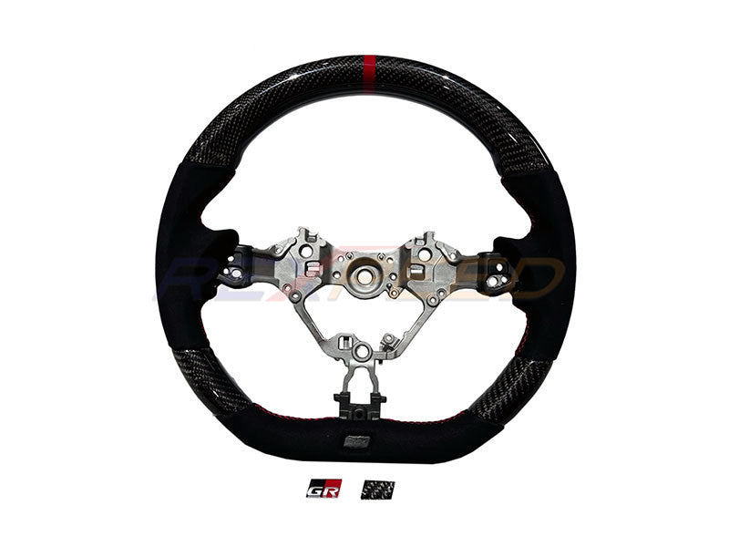 Rexpeed Carbon Fiber Black Suede Steering Wheel Matte for GR86/BRZ