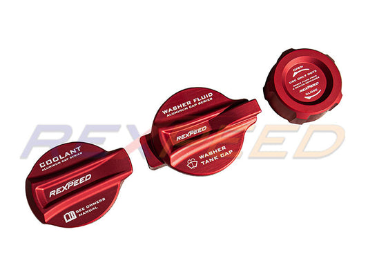 Rexpeed GR86 / BRZ 2022+ Aluminium Cap Covers - Coolant, Washer, Brake