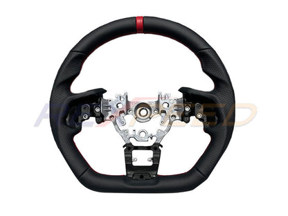 Rexpeed Black Leather Steering Wheel for Subaru WRX
