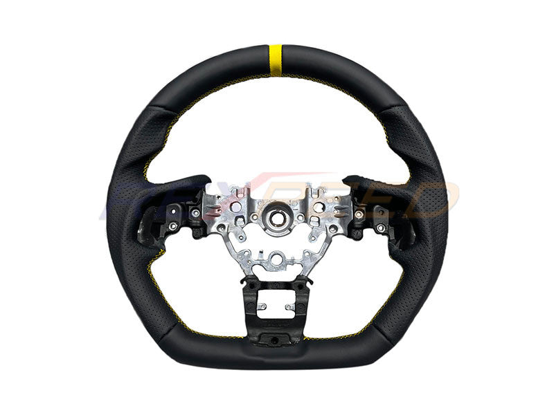 Rexpeed Black Leather Steering Wheel for Subaru WRX