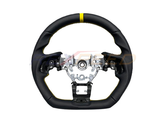 Rexpeed Black Leather Steering Wheel for Subaru WRX