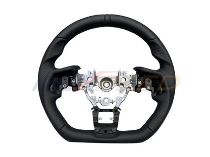 Rexpeed Black Leather Steering Wheel for Subaru WRX