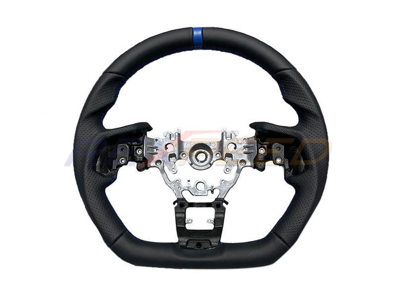 Rexpeed Black Leather Steering Wheel for Subaru WRX